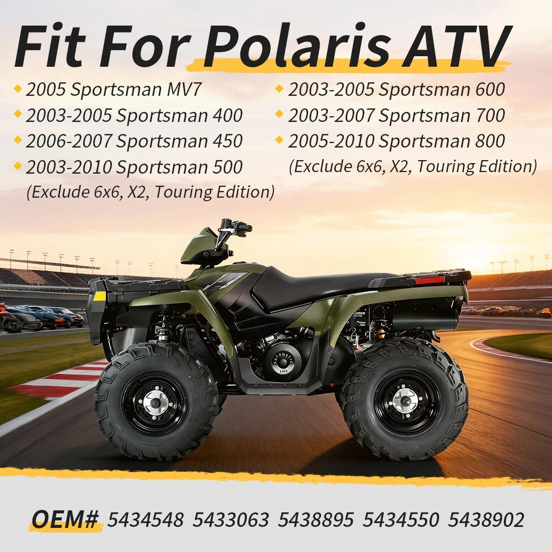Rear Lower Upper A Arm Kit & Bolt For Polaris Sportsman 400 450 500 600 700 800