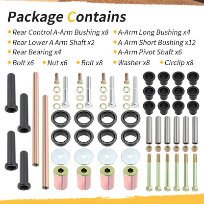 Rear Lower Upper A Arm Kit & Bolt For Polaris Sportsman 400 450 500 600 700 800