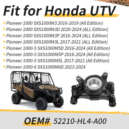 Rear Right Knuckle Kit For Honda Pioneer 1000 SXS1000M3/M5/M6 2016-2024 52210-HL4-A00