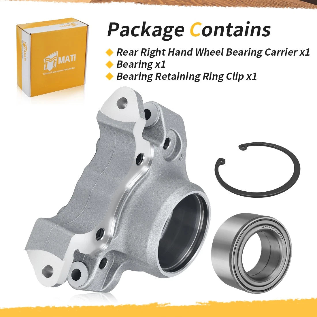 Rear Right Wheel Bearing Carrier & Bearing Kit for Polaris RZR 1000 XP/XP 4 2014-2017 5138416