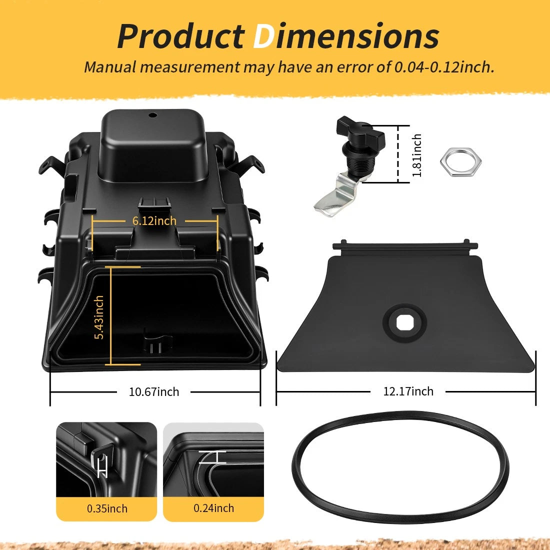 1203104 5436349 For Polaris Sportsman 400 450 500 570 700 800 Rear Storage Tool Box & Lock Latch