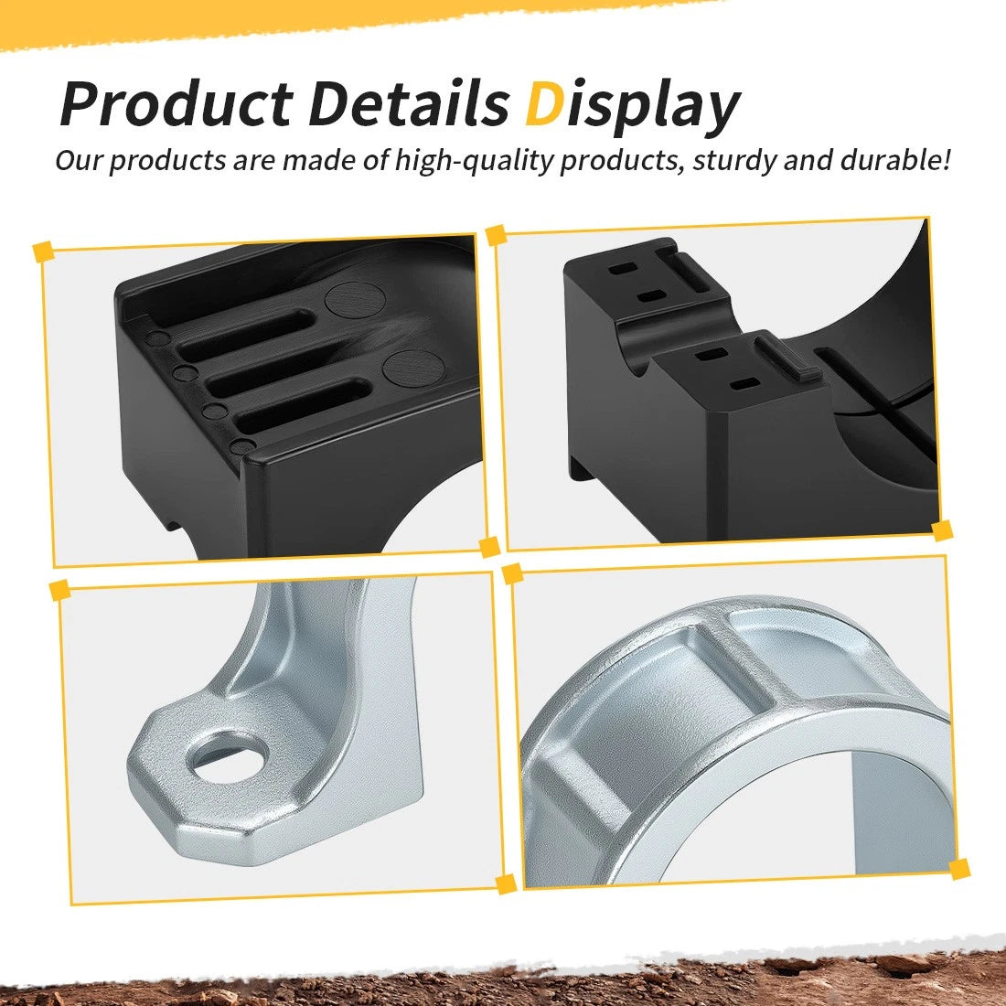 Rear Sway Stabilizer Bar Bushing & Cap Bracket For Polaris RZR 1000 XP 4 Turbo 5450606