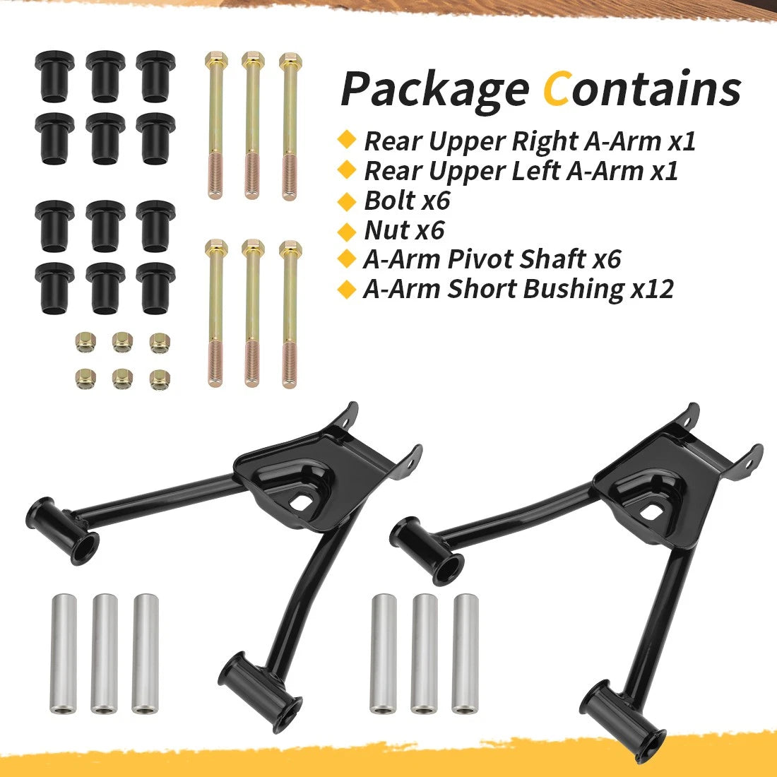 Rear Upper Right + Left A-Arm Kit For Polaris Sportsman MV7 400 450 500 570 600
