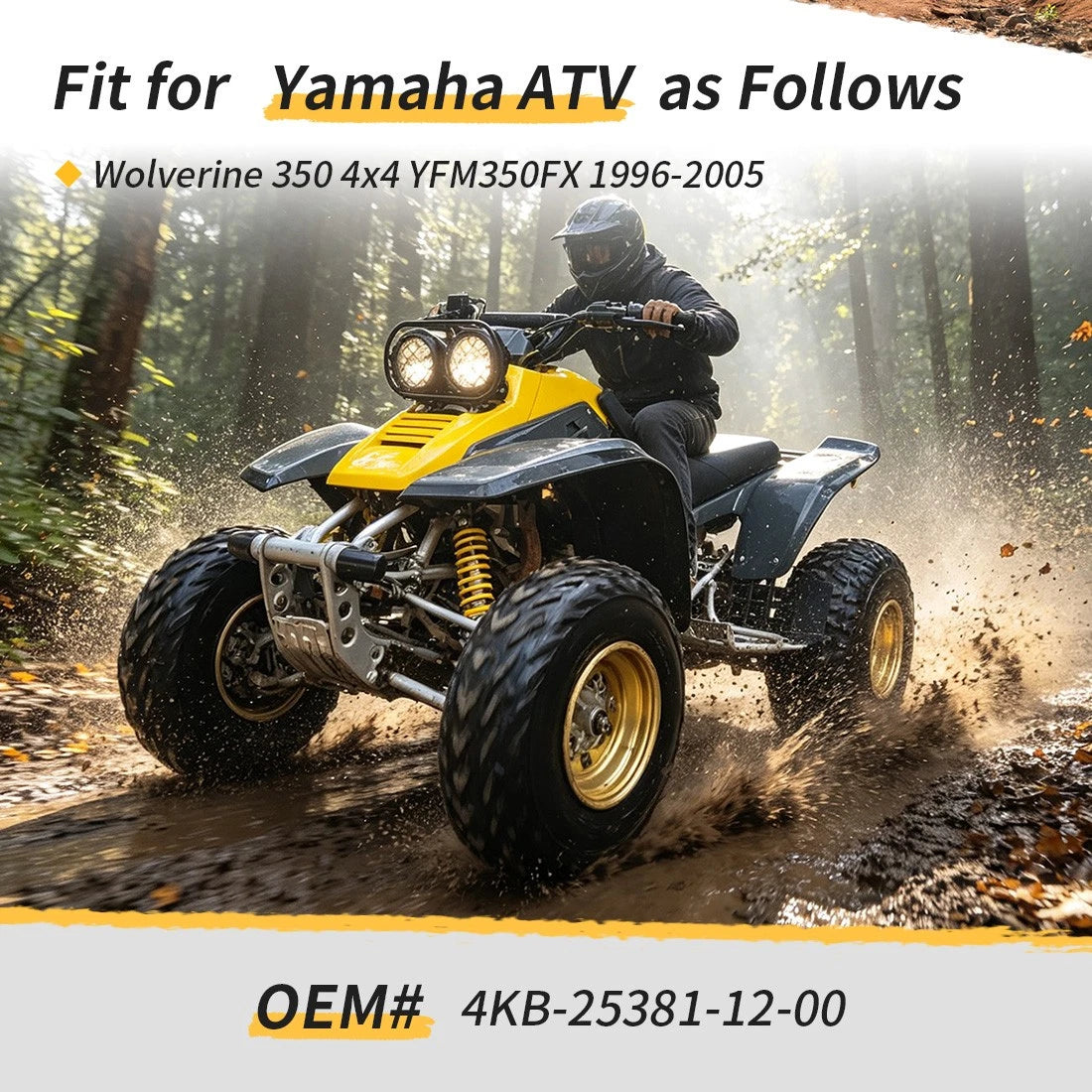 Rear Wheel Axle Shaft & Nuts for Yamaha YFM350FX 1996-2005 4KB-25381-12-00