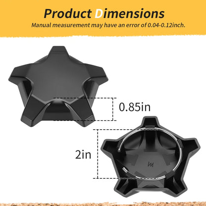 4 Pcs Matte Flash Black 5 Lug Rim Cap For Polaris RZR Turbo Pro R 4 2022-2024 1523842-744