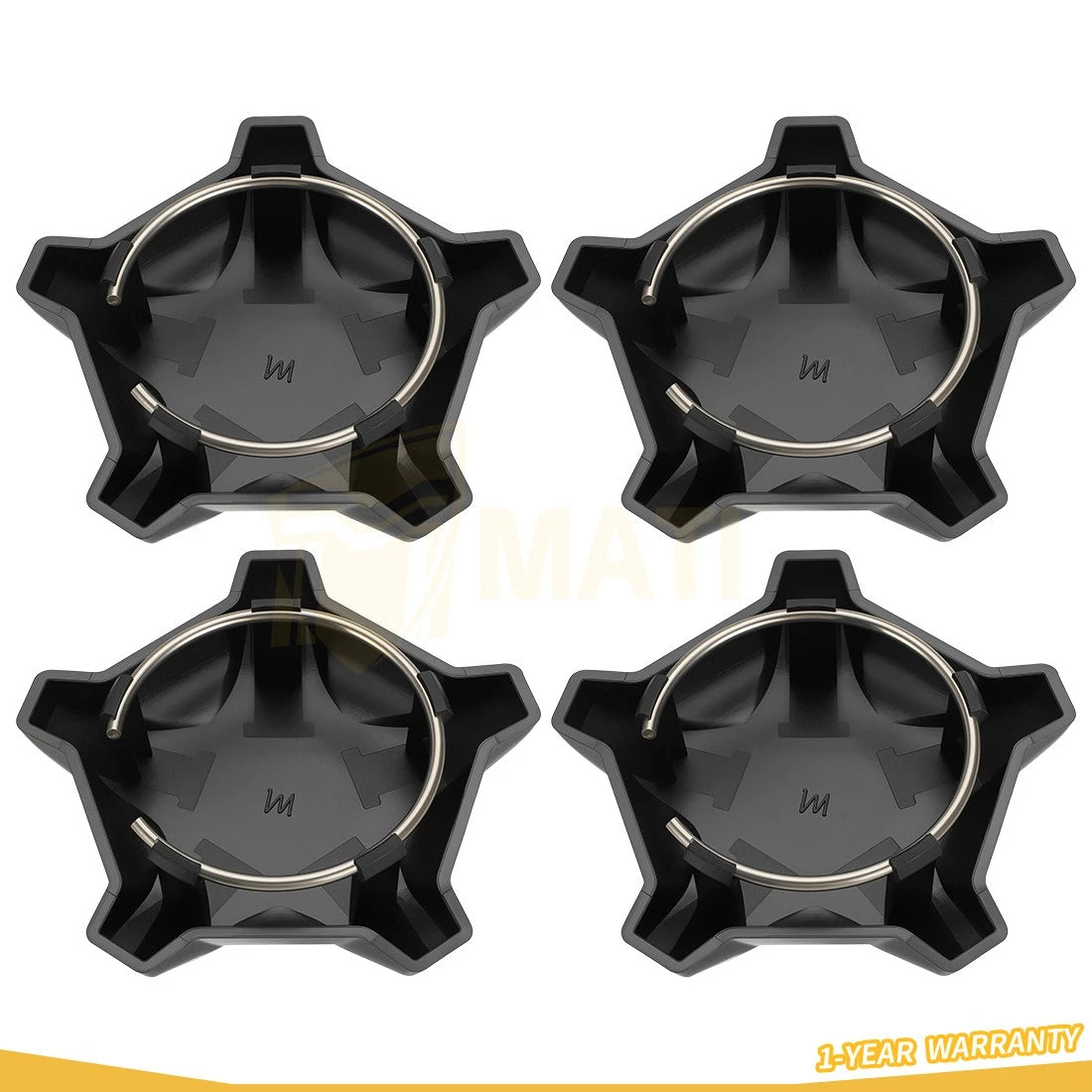 4 Pcs Matte Flash Black 5 Lug Rim Cap For Polaris RZR Turbo Pro R 4 2022-2024 1523842-744