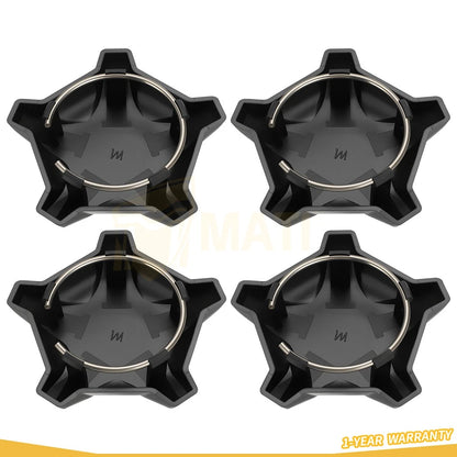 4 Pcs Matte Flash Black 5 Lug Rim Cap For Polaris RZR Turbo Pro R 4 2022-2024 1523842-744