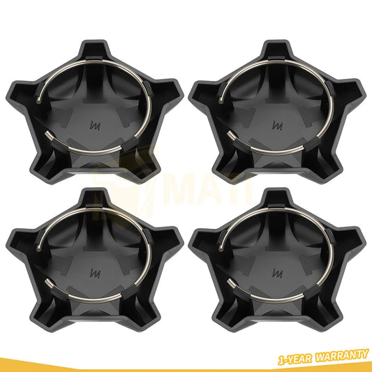 4 Pcs Matte Flash Black 5 Lug Rim Cap For Polaris RZR Turbo Pro R 4 2022-2024 1523842-744
