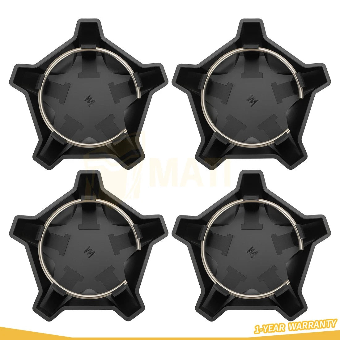 4 Pcs Matte Flash Black 5 Lug Rim Cap For Polaris RZR Turbo Pro R 4 2022-2024 1523842-744