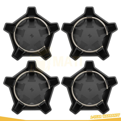 4 Pcs Matte Flash Black 5 Lug Rim Cap For Polaris RZR Turbo Pro R 4 2022-2024 1523842-744