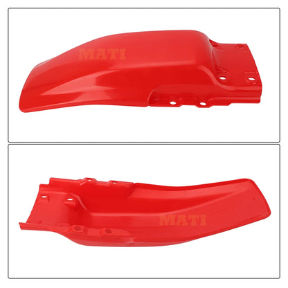 Red Rear Fender Mud Guard for 1985-2000 Honda XR80R, XR100R, XR80, XR100 - OEM: 80100-GN1-A10ZA, 80100-GN1-010ZB, 80100-GN1-760ZB Mati Powersports