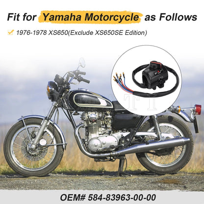 Right Handlebar Switch Assembly For Yamaha XS650 1976-1978 584-83963-00-00
