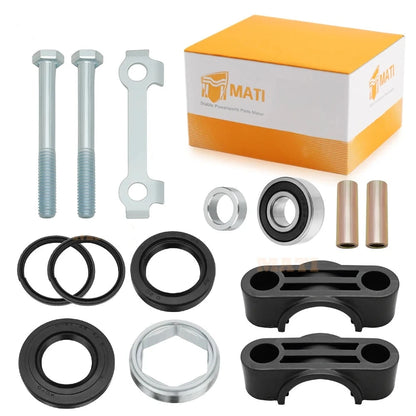 Steering Stem Bushing Bearing Seal Holder Nut Kit for Yamaha Banshee Grizzly Raptor Big Bear Warrior Wolverine 350 400 450