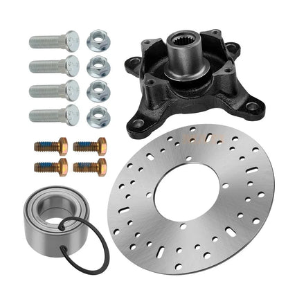 M MATI Front Wheel Hub & Bearing & Studs & Brake Rotor for Polaris Ranger 500 570 2017-2024 Ranger EV PRO-XD-Mid-Size Brake Kit 5140380