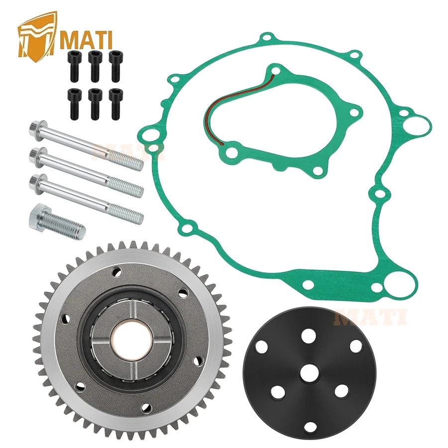 Starter Starting Clutch One Way Gear Bearing Gasket Flywheel Puller Kit for Yamaha Raptor 660 YFM660R 2004-2005 5LP-15515-20-00