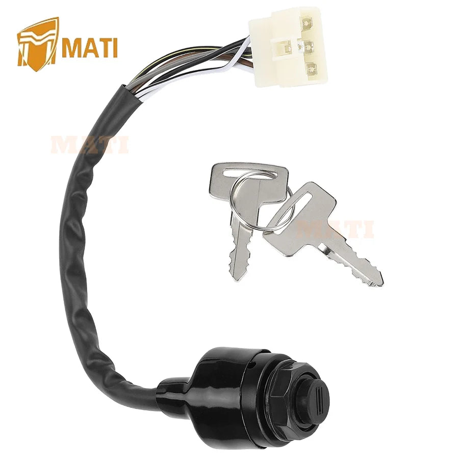 Ignition Key Switch 6Wires for Kawasaki Mule 2010 2020 2030 2500 2510 2520 500 520 550 1990-2004 Mule SX 2017-2023 Mule 4000