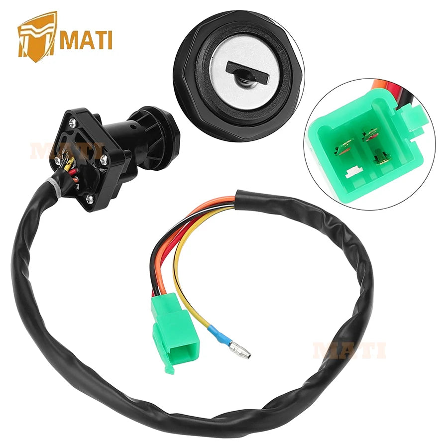 M MATI Ignition Key Switch for Kawasaki KFX80 2003 2004 2005 2006 OEM: 27005-S004