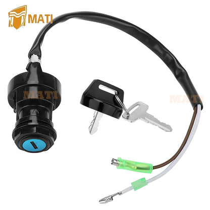 M MATI Ignition Key Switch for Kawasaki Bayou 220 KLF220 1996-2002 Bayou 250 KLF250 2003 OEM: 27005-1192