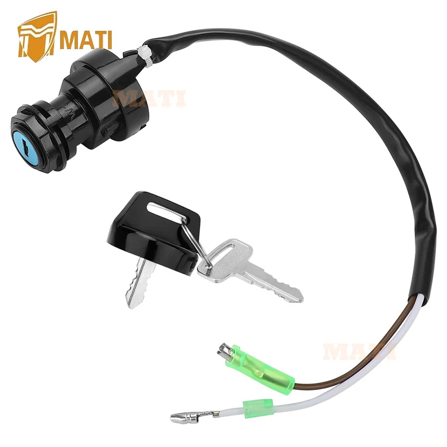 M MATI Ignition Key Switch for Kawasaki Bayou 220 KLF220 1996-2002 Bayou 250 KLF250 2003 OEM: 27005-1192