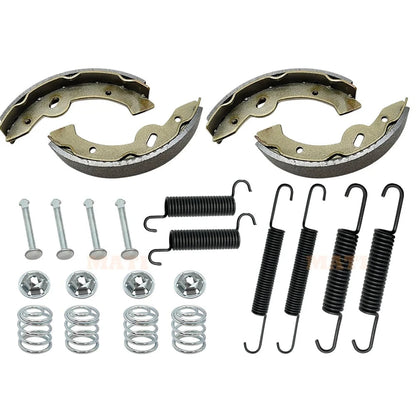 Premium Brake Shoes Springs Pins Kit for E-Z-GO & Yamaha Gas Golf Carts (Medalist, TXT, RXV, Workhorse, G9-G28)