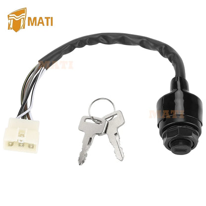 Ignition Key Switch 6Wires for Kawasaki Mule 2010 2020 2030 2500 2510 2520 500 520 550 1990-2004 Mule SX 2017-2023 Mule 4000