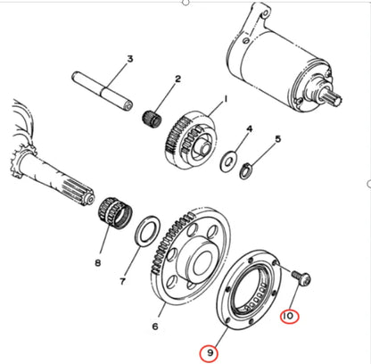 Starter Starting Clutch One Way Bearing for Yamaha Grizzly Rhino Viking Kodiak Wolverine Bruin Big Bear Raptor Warrior Moto-4 YFM 350 YFM400 YFM450 YFM550 YXM700 YXR45F YXR66F