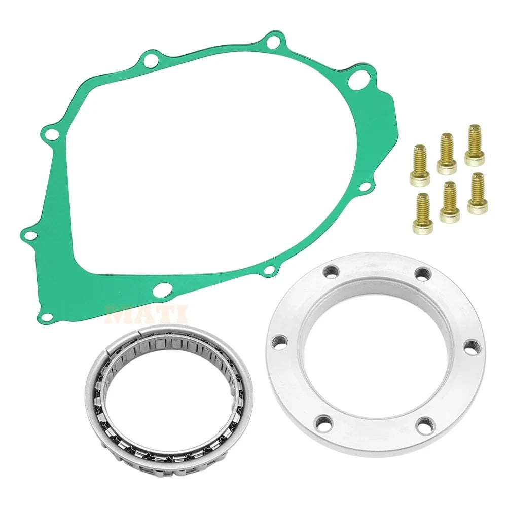 Starter Starting Clutch One Way Bearing Gasket for Yamaha Warrior 350 Raptor 350 Big Bear 350 Kodiak 400 Moto-4 350 OEM:5KM-15590-00