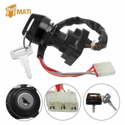 M MATI Ignition Key Switch for Kawasaki KFX400 KSF400 2003 2004 27005-S005 Warranty 1 year Exact connector