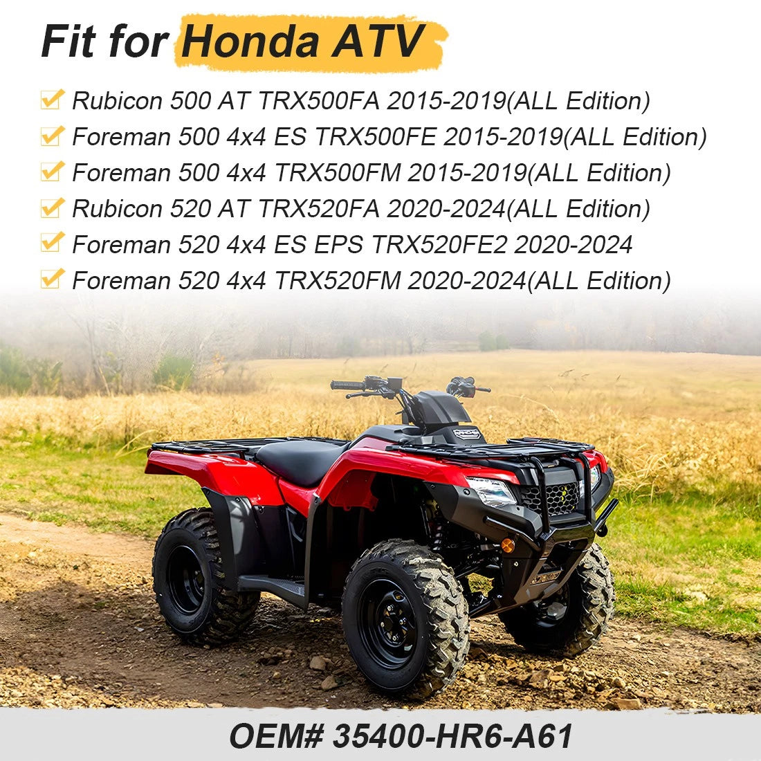 Switch Assembly For Honda TRX500 TRX520 Rubicon Foreman 500 520 35400-HR6-A61