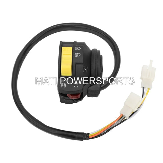 M MATI Left Handlebar Switch Start Stop Kill Headlight for Suzuki LT160E LT230E LT-F160 37400-02C00