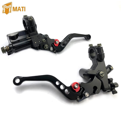 A Pair Universal Motorcycle Brake Master Cylinder 7/8" 22mm Clutch Reservoir Levers for Scooter Sport Dirt Bike