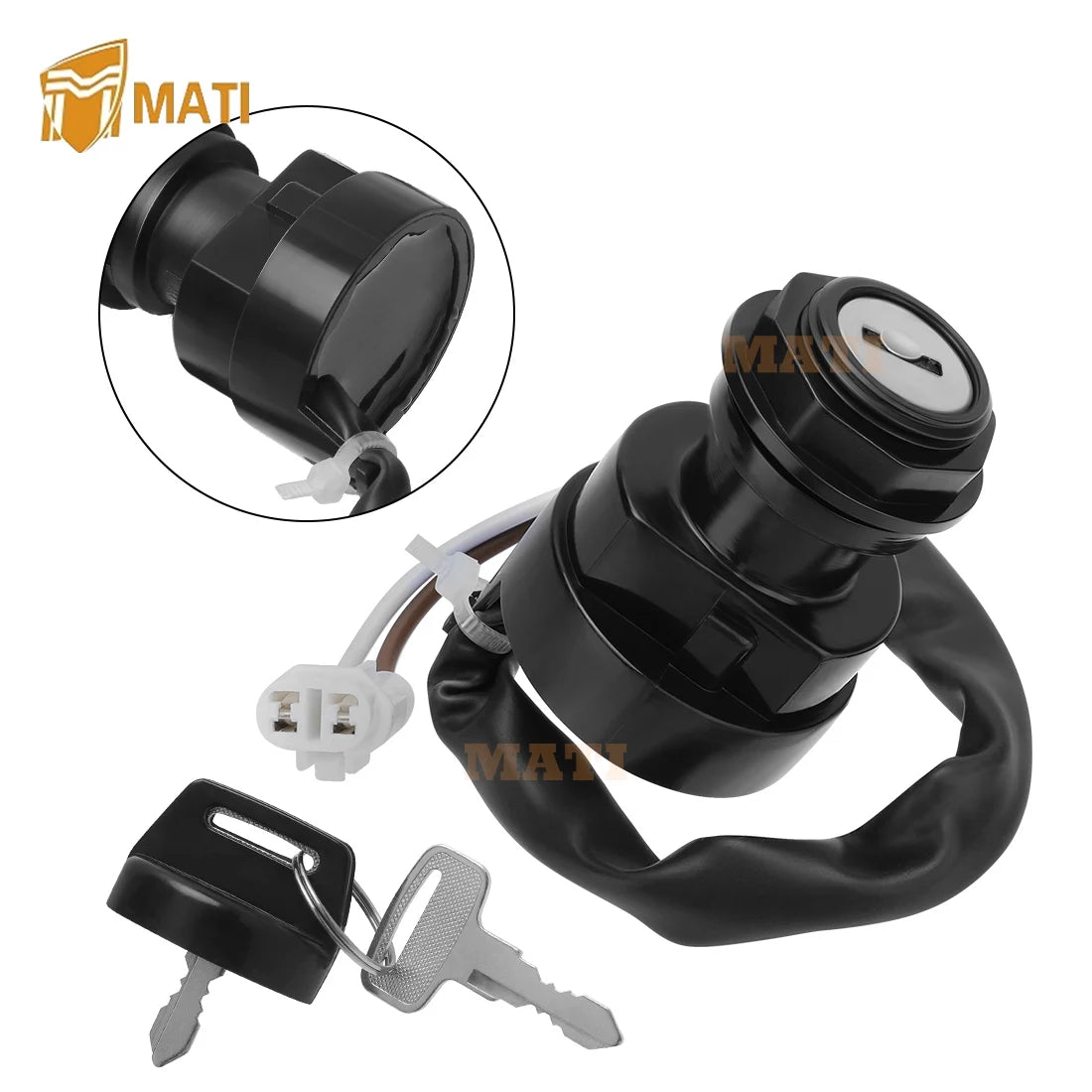 M MATI Ignition Key Switch for Kawasaki Bayou 250 KLF250 2004-2011 OEM: 27005-0002