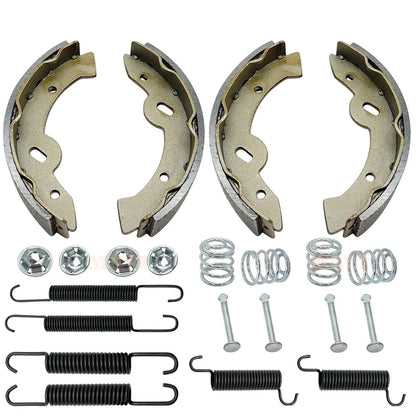 Premium Brake Shoes Springs Pins Kit for E-Z-GO & Yamaha Gas Golf Carts (Medalist, TXT, RXV, Workhorse, G9-G28)