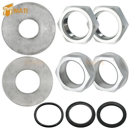 Axle Nut, Washer, and Seal for Honda Rancher 420 TRX420 2007-2013 OEM: 90307-HM5-930, 90308-HM5-930, 90481-HC4-000