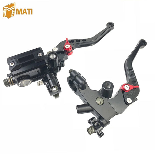 A Pair Universal Motorcycle Brake Master Cylinder 7/8" 22mm Clutch Reservoir Levers for Scooter Sport Dirt Bike Default Title