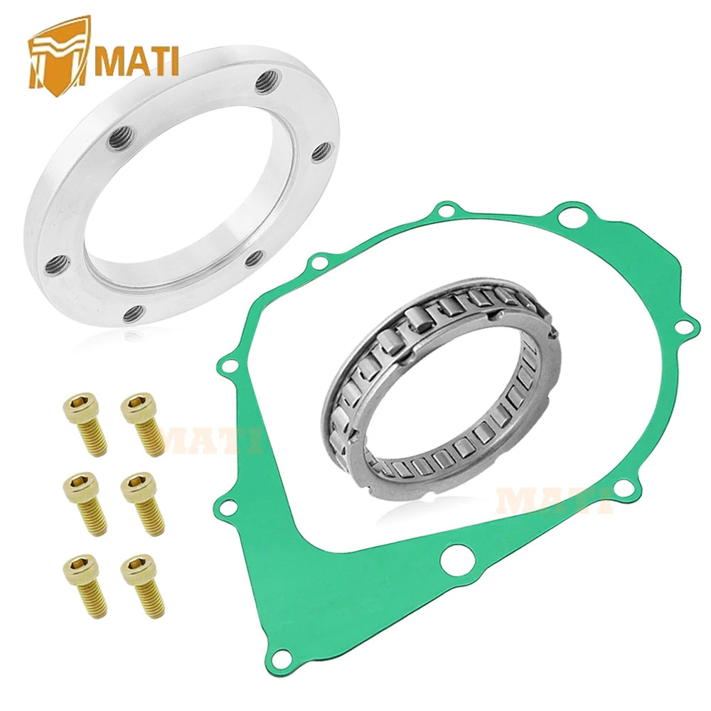 Starter Starting Clutch One Way Bearing Gasket for Yamaha Warrior 350 Raptor 350 Big Bear 350 Kodiak 400 Moto-4 350 OEM:5KM-15590-00