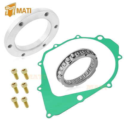 Starter Starting Clutch One Way Bearing Gasket for Yamaha Warrior 350 Raptor 350 Big Bear 350 Kodiak 400 Moto-4 350 OEM:5KM-15590-00