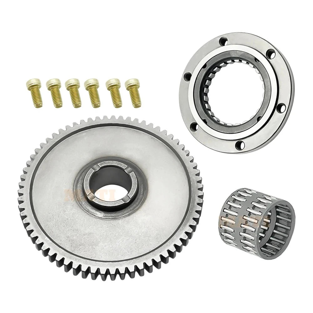 Starter Starting Clutch One Way Gear Bearing Gasket for Yamaha Warrior Raptor Big Bear Wolverine Kodiak YFM350 YFM400 93310-225N0-00