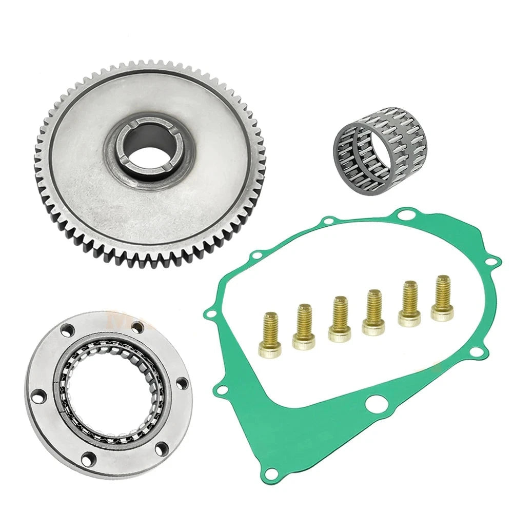 Starter Starting Clutch One Way Gear Bearing Gasket for Yamaha YFM350U/FW/FWJ/ER/X YFM400F 93310-225N0-00 1UY-15517-01-00