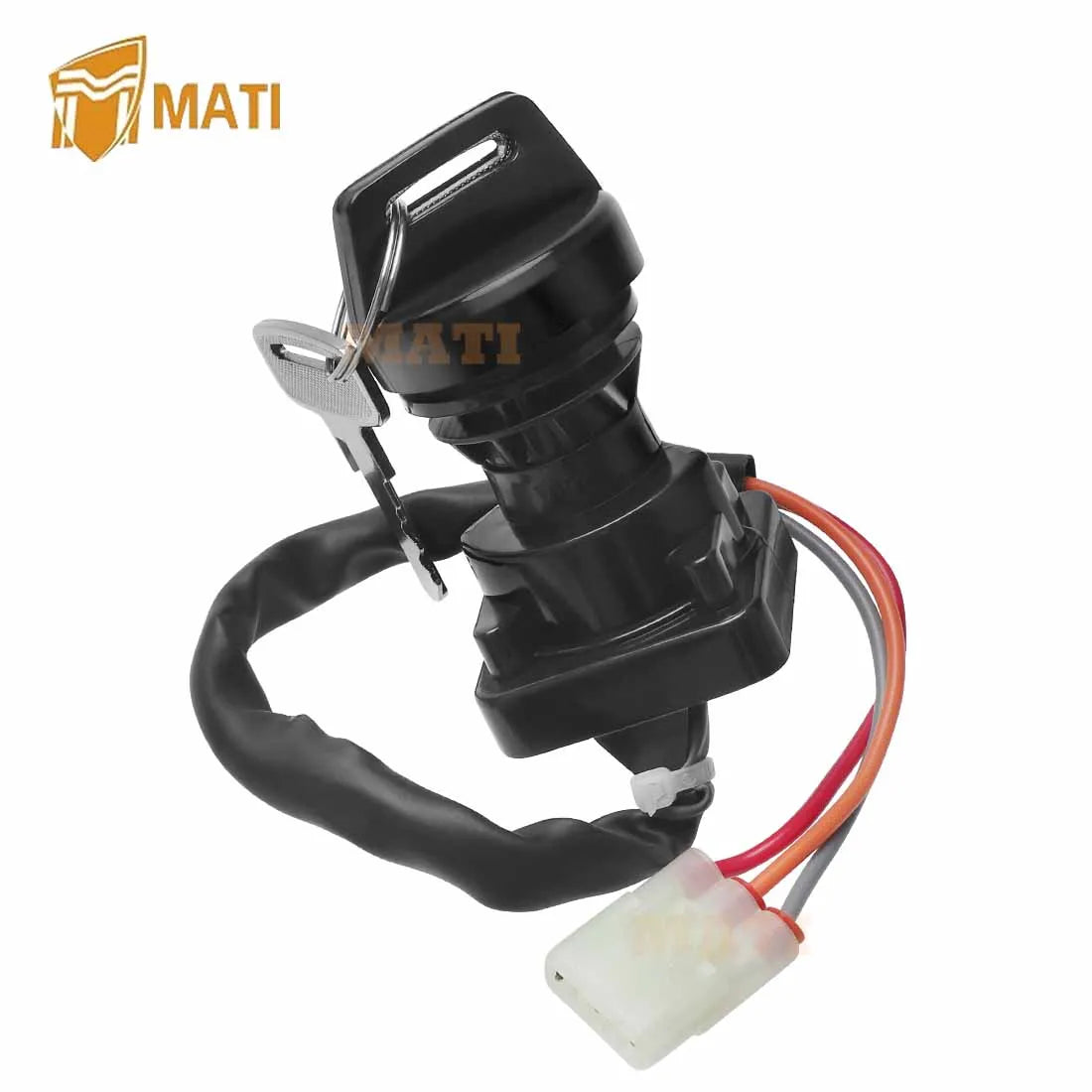 M MATI Ignition Key Switch for Kawasaki KFX400 KSF400 2003 2004 27005-S005 Warranty 1 year Exact connector