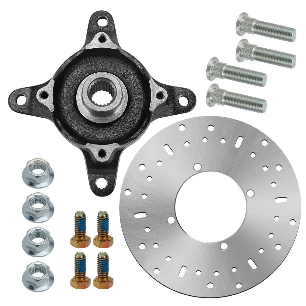 Front Wheel Assembly with Hub Studs & Brake Rotor for Polaris Ranger 500 570 2017-2024 Ranger EV 2017-2022 PRO-XD-Mid-Size 5140380 5143618