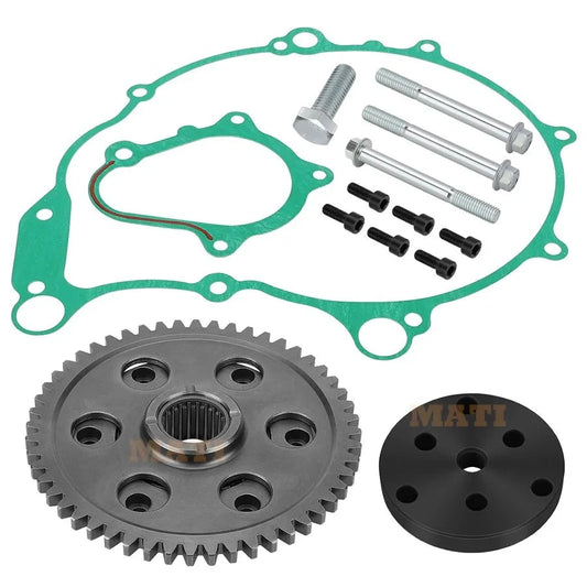 M MATI Starter Starting Clutch One Way Gear Bearing Gasket Flywheel Puller Kit for 2001 2002 2003 Yamaha Raptor 660 YFM660R Default Title