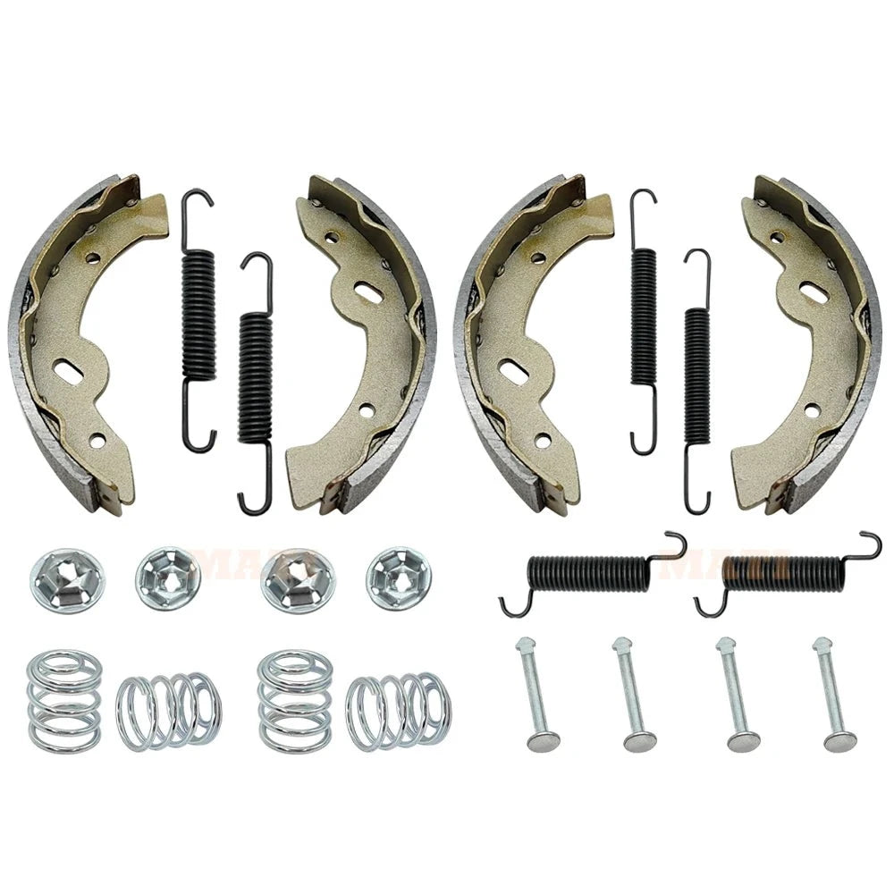 Premium Brake Shoes Springs Pins Kit for E-Z-GO & Yamaha Gas Golf Carts (Medalist, TXT, RXV, Workhorse, G9-G28)