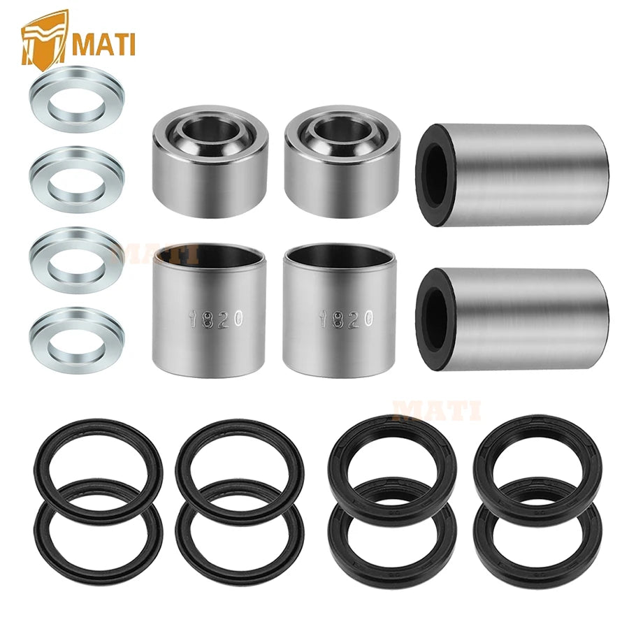 Front Shock Bushing Kit Upper&Lower for Honda TRX400EX 400EX 1999-2004 (For Left&Right 2 Shocks) 52451-HA0-003 52486-KB7-003