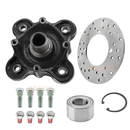 Rear Wheel Hub Bearing Studs Brake Rotor Kit for Polaris Ranger 900 1000 Diesel 570-Full-Size Brutus GEM eM1400 M1400 Pro-XD