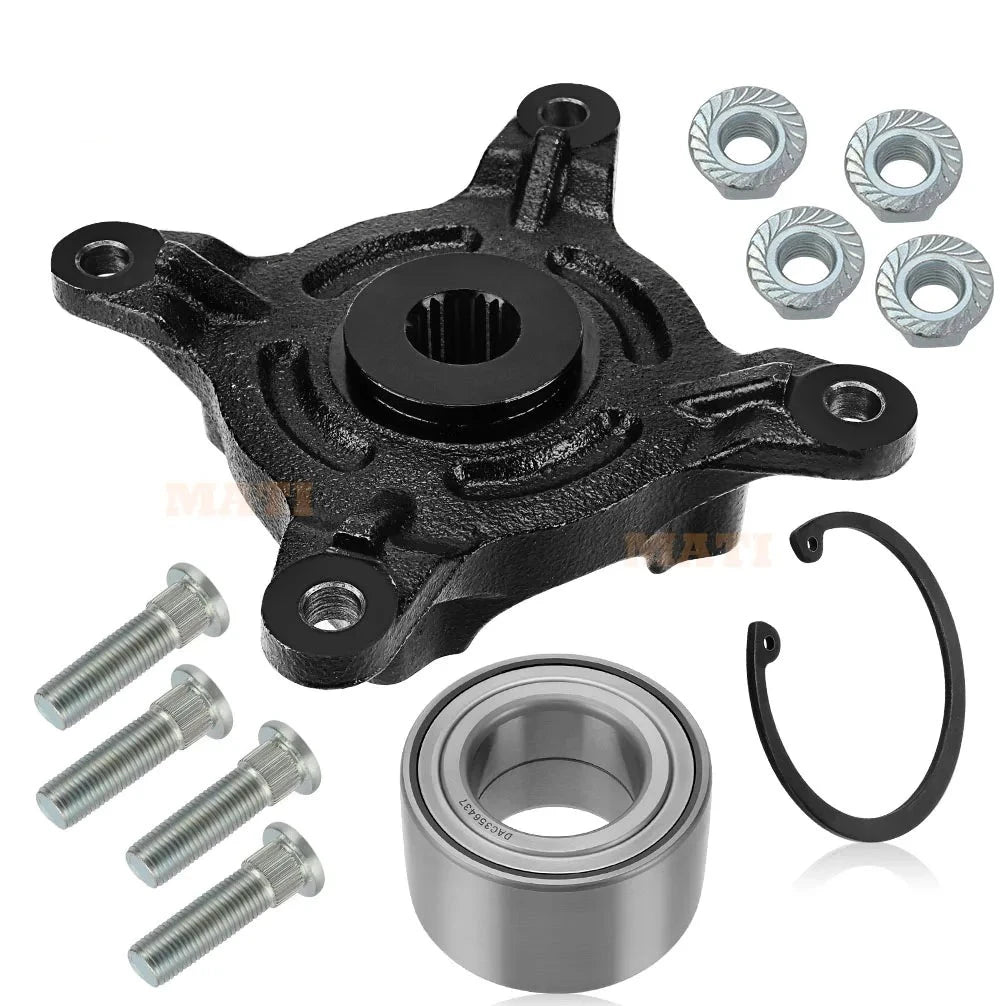 Front Wheel Hub & Bearing & Studs for Polaris Ranger 500 570 2017-2024 Ranger EV 2017-2022 PRO-XD-Mid-Size 3514342 7518378