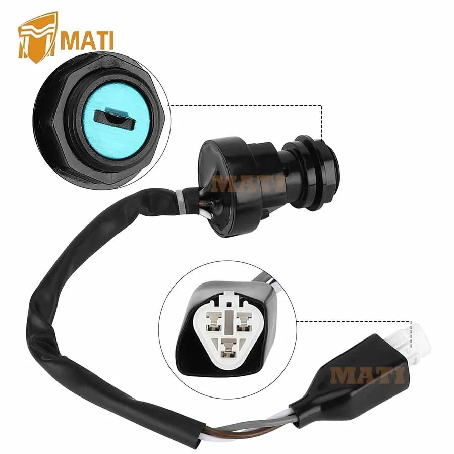 M MATI Ignition Key Switch for Kawasaki Brute Force 750 650 4x4i KVF750 KVF650 2005-2023 OEM: 270050019 27005-0019