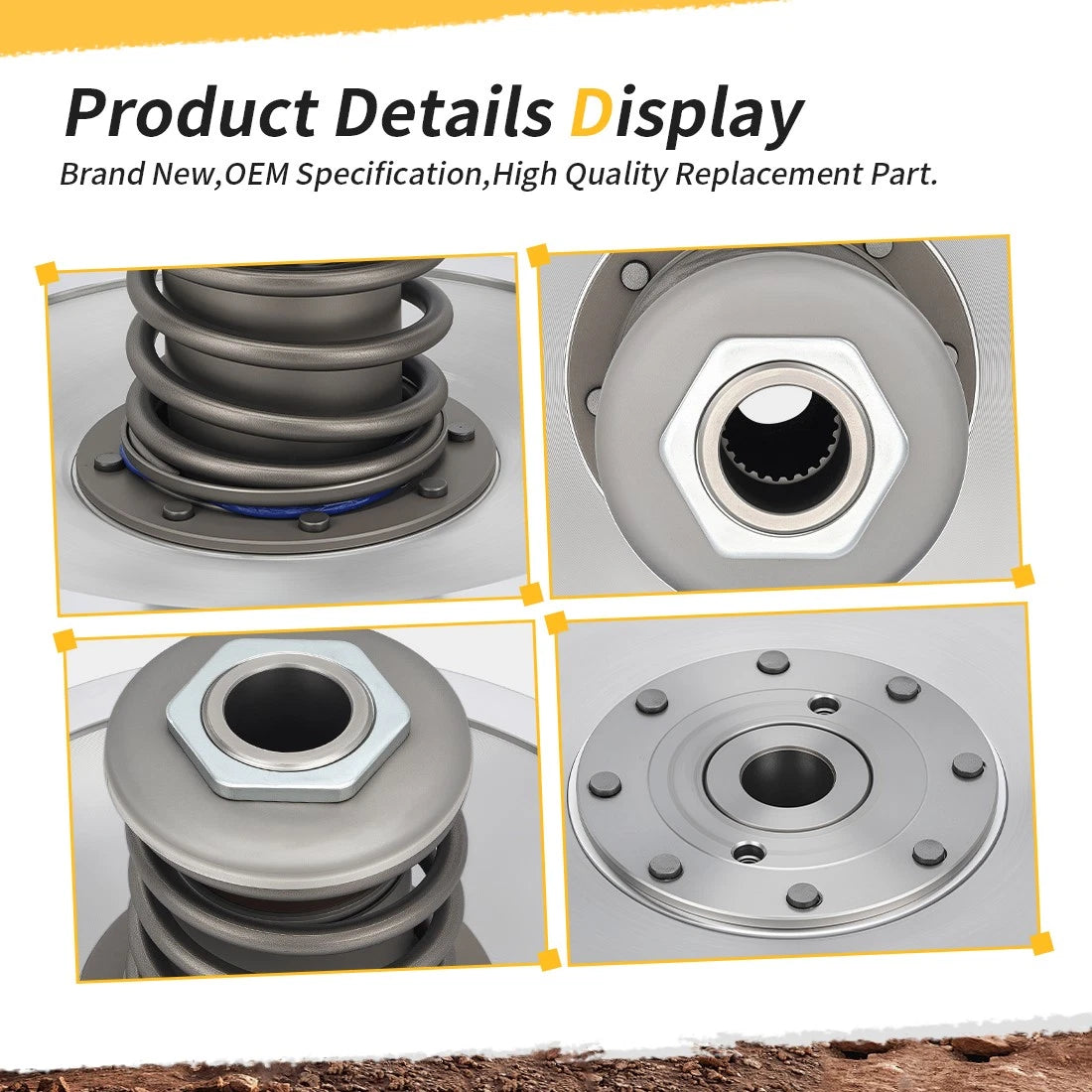 Secondary Clutch For Yamaha YFM600FW YFM660F YXR66F Grizzly Rhino 600 660 1998-2008 4WV-17660-10-00