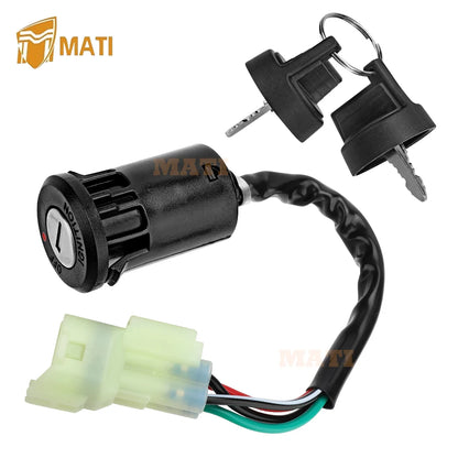 M MATI Ignition Key Switch for Kawasaki KFX50 KFX90 KFX 50 KFX 90 2007-2023 OEM: 27005-Y002 27005-Y001