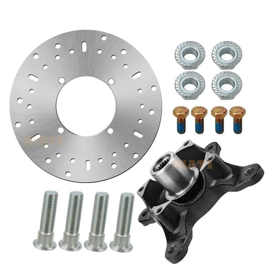 Front Wheel Assembly with Hub Studs & Brake Rotor for Polaris Ranger 500 570 2017-2024 Ranger EV 2017-2022 PRO-XD-Mid-Size 5140380 5143618